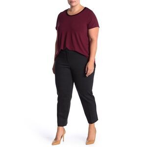 NWT AMANDA & CHELSEA STRETCH PLAID PONTE SLIM LEG MODERN FIT ANKLE ALEX PANT 24W